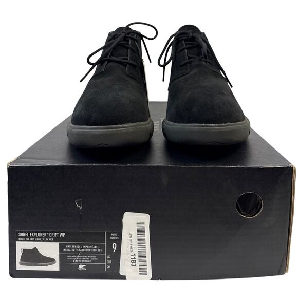 SOREL Explorer Drift Chukka Boot Mens 9 Waterproof Black Suede Insulated Fleece - Picture 10 of 10